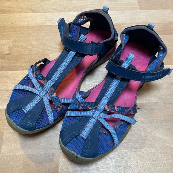 Merrell Hydro Monarch Sandal Velcro Adjustable Strap Outdoor 7M Big Girl Shoe - Picture 7 of 16